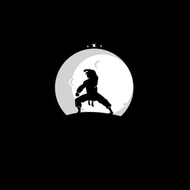 Martial Art Master silhouette logo  