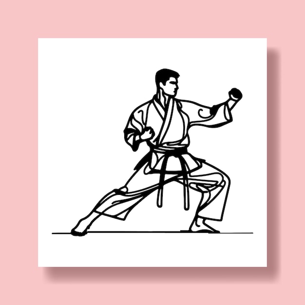 martial artists in action stances