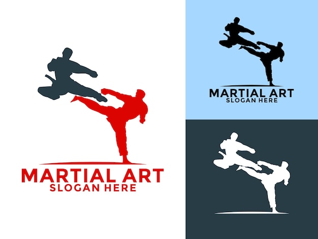 Martial Arts Character Logo Illustratie Martial Art Logo Vector Template