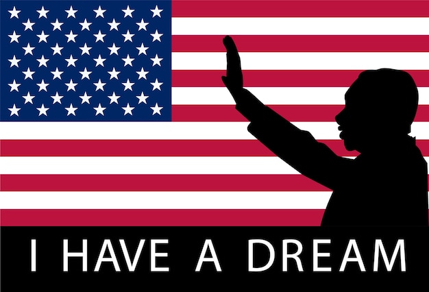 Vector martin luther king day. i have a dream. vector illustration