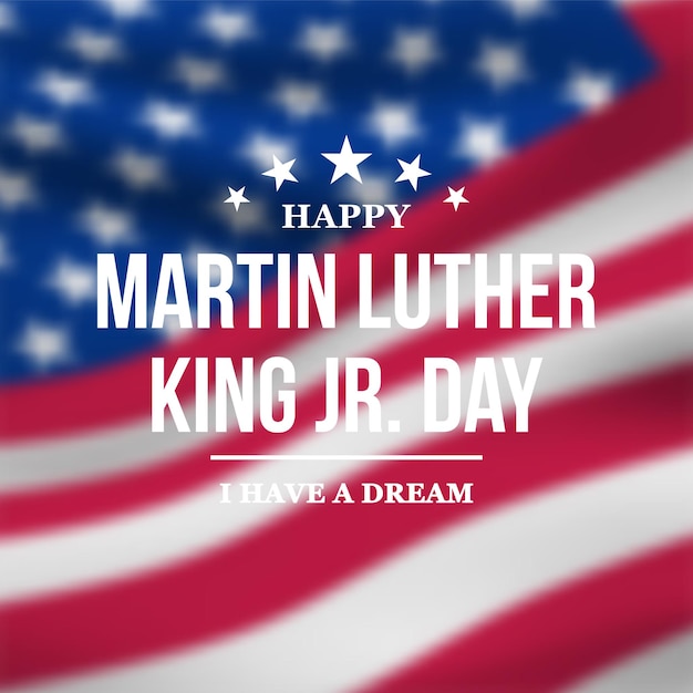 Vector martin luther king jr day greeting card