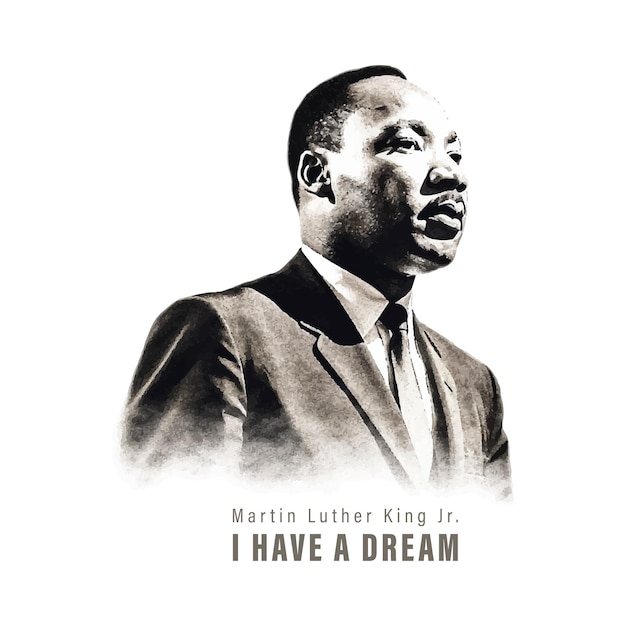 Vector martin luther king jr day vector illustration