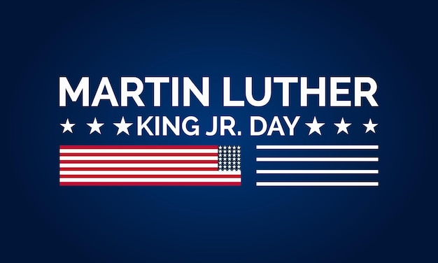 Martin Luther King Jr Day vector sjabloon Het vieren van burgerrechten en gelijkheid met MLK Tribute en Inspirational Unity achtergrond banner kaart poster ontwerp