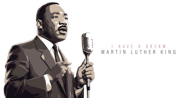 Martin luther king jr vector illustration