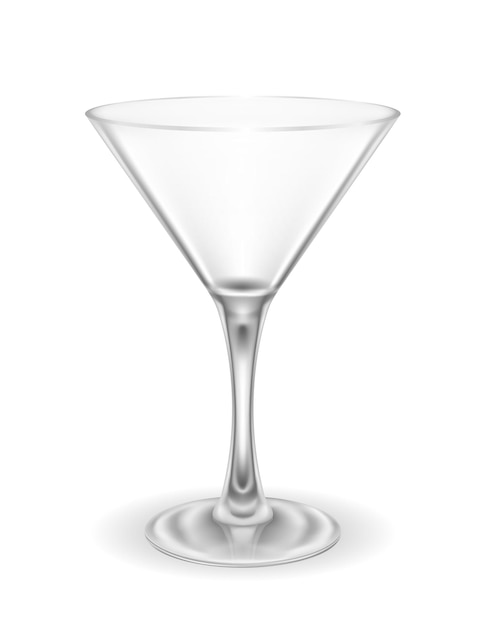 Vector martini cocktail alcoholic drink glass vector illustration isolated on white background