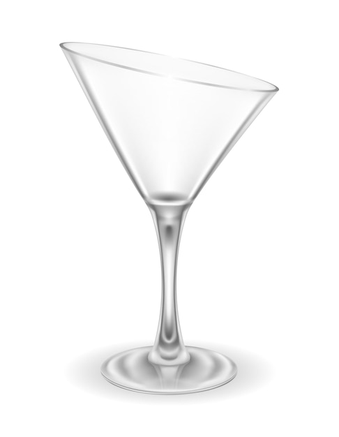 martini cocktail alcoholic drink glass vector illustration isolated on white background