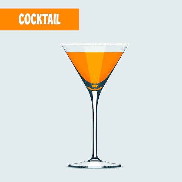 Martini cocktail orange color.