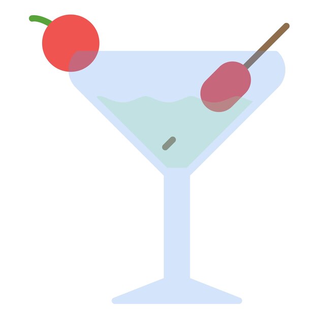 Martini Flat Illustration