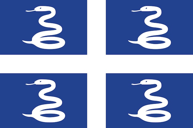 Martinique vlag eenvoudige illustratie voor onafhankelijkheidsdag of verkiezing