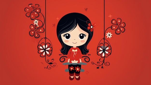 Martisor cartoon vector