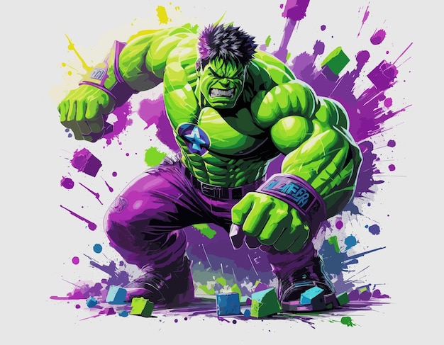 Vector marvel's hulk green behemoth woedende kracht