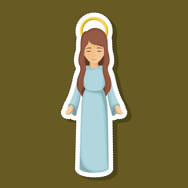 Mary cartoon icon