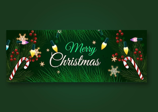 Mary Christmas sale offers facebook cover and web banner template