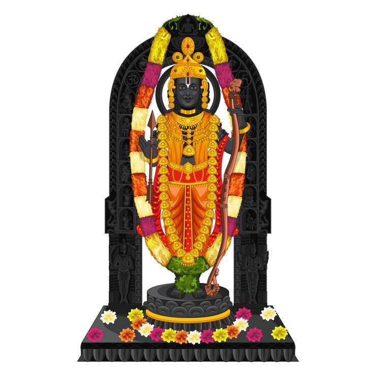 Vector maryada purushottam hindoe cultuur vlag diwali ram mandir toerisme rama lord erfgoed dussehr
