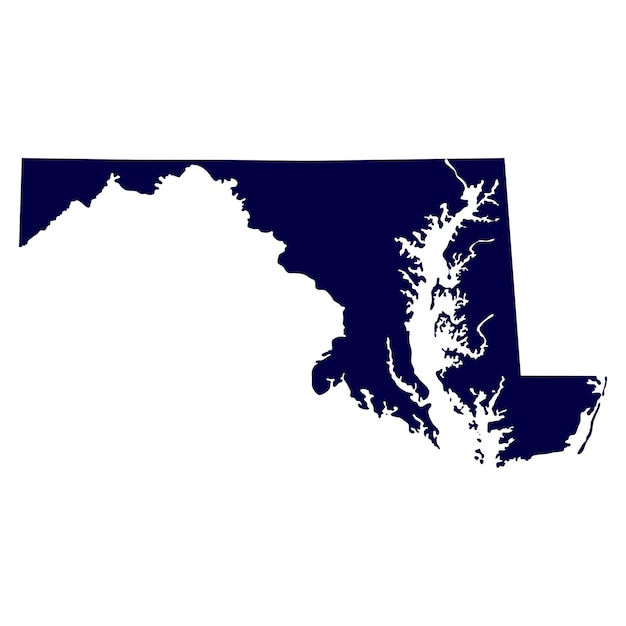 Vector maryland map