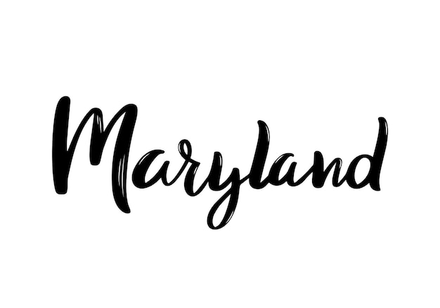 Maryland md-belettering.