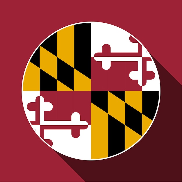 Векторная иллюстрация флага штата Мэриленд