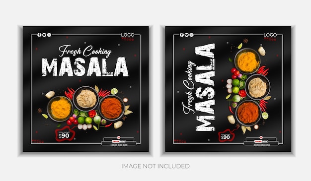 Masala social media post design