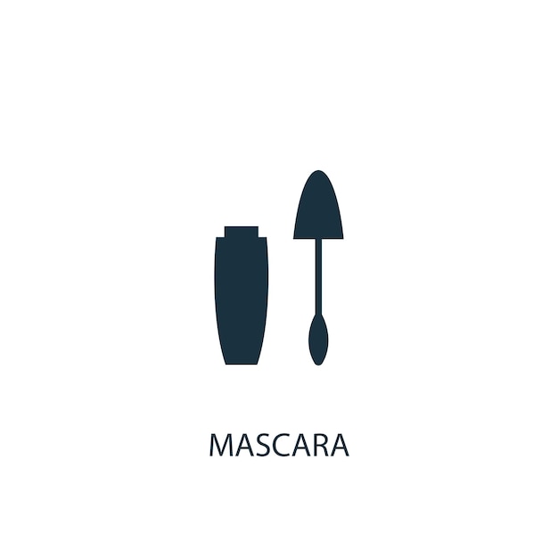 Icona creativa del mascara. illustrazione semplice dell'elemento. mascara concept design simbolo della collezione beauty. può essere utilizzato per web e mobile.