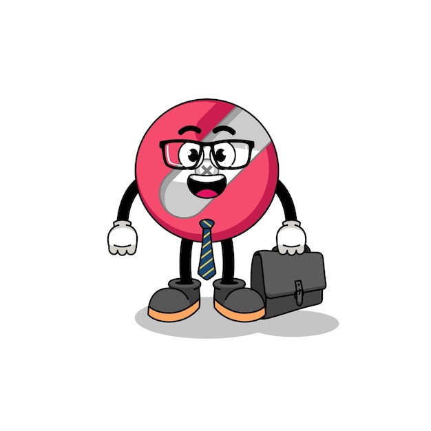 Mascot as a businessman