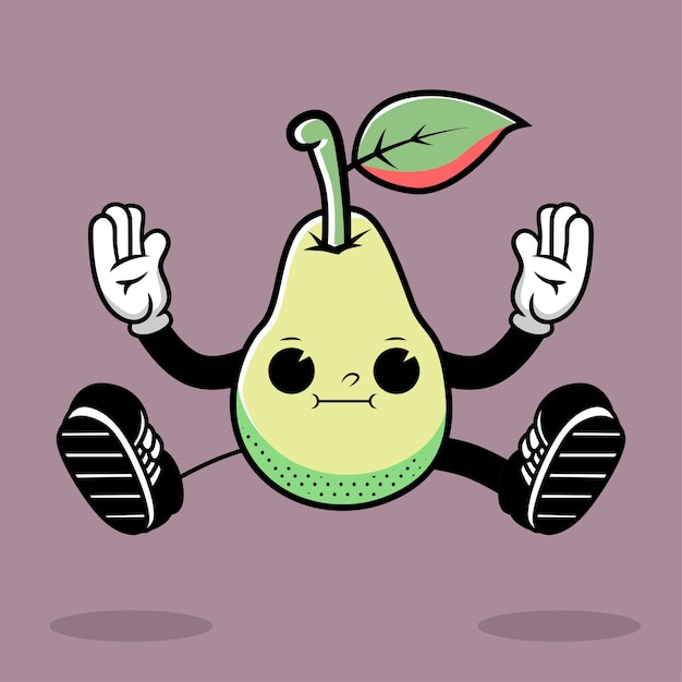 Mascot Avocado Character Illustration