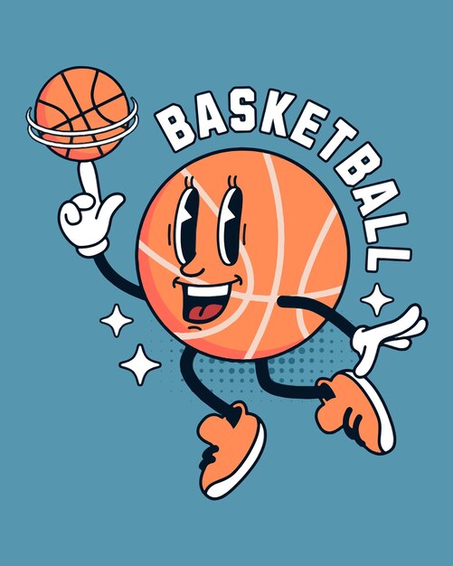 Mascot basketball sport vector art illustration and graphic