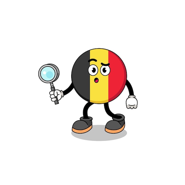 Mascot of belgium flag searching