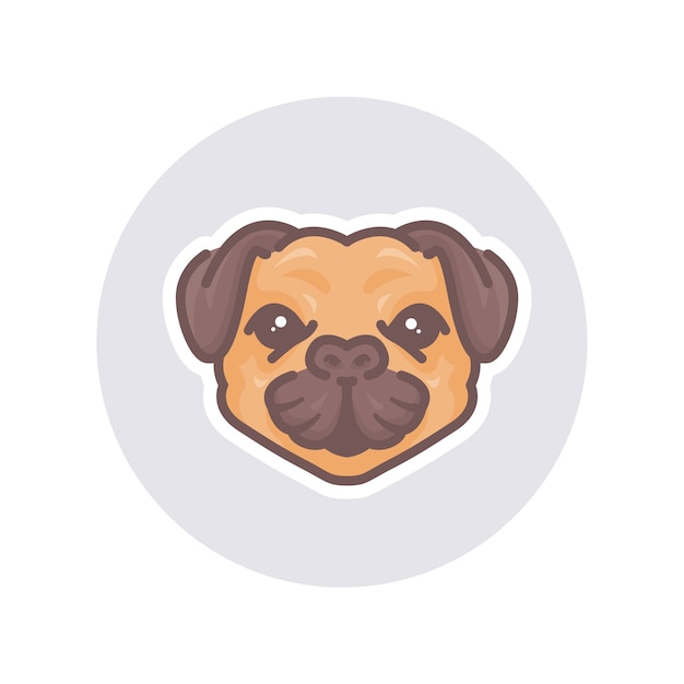 Талисман бык собака иллюстрации. идеально подходит для логотипа или талисмана