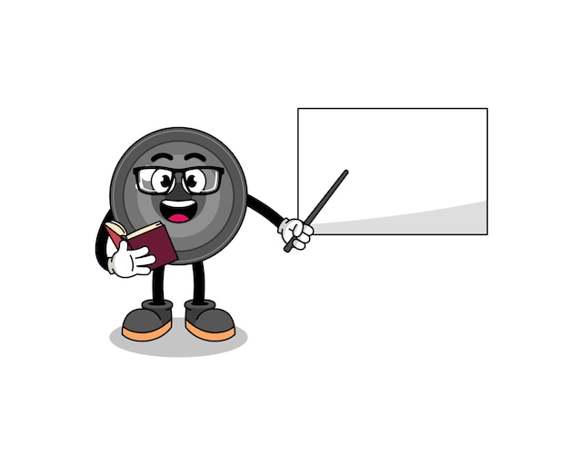 Mascot cartoon of camera lens teacher