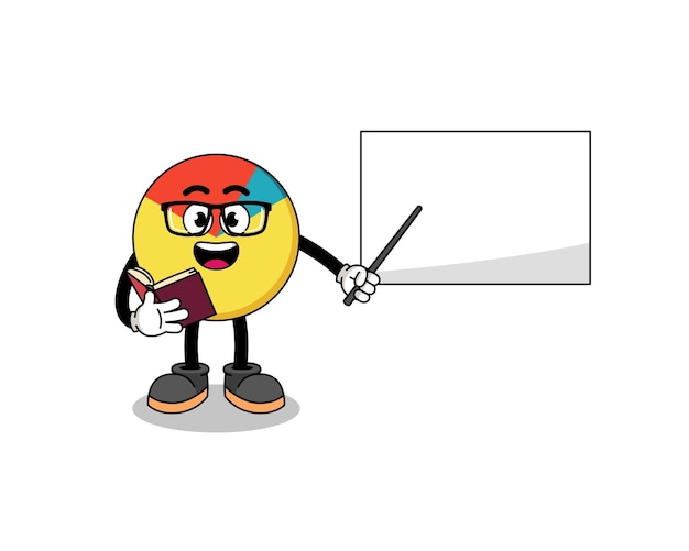 Mascot cartoon of chart teacher character design