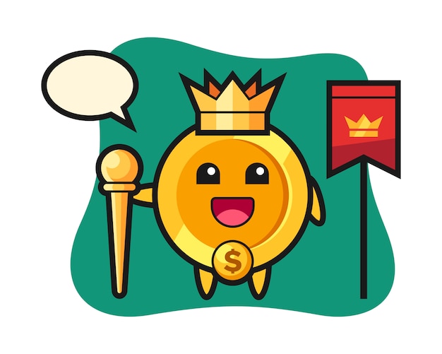 王様としてのドル硬貨のマスコット漫画