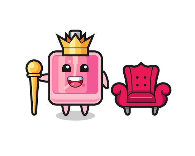 Mascot cartoon of perfume as a king