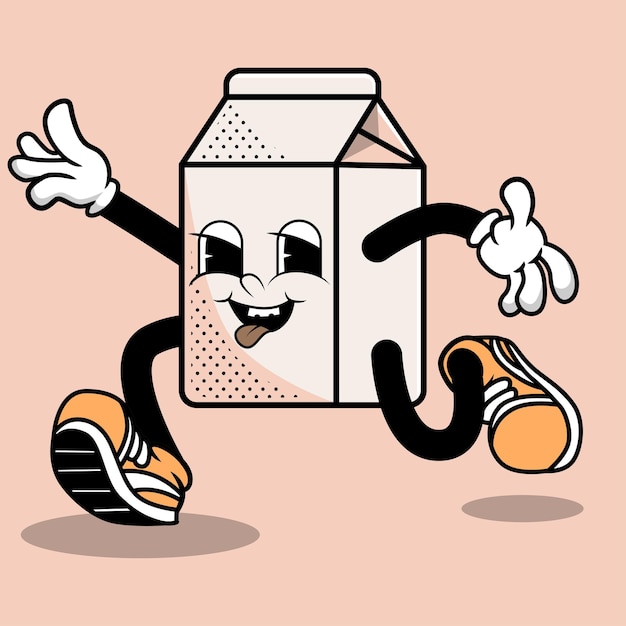 Mascot Character Cartoon Milk Box