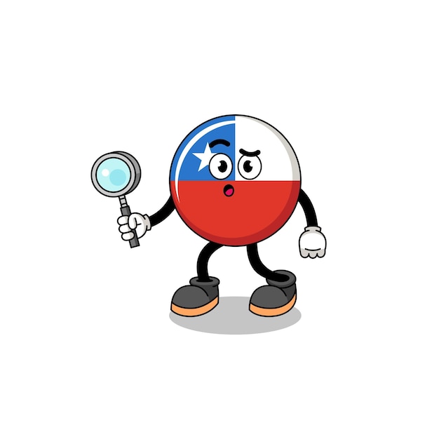 Mascot of chile flag as a bowling player