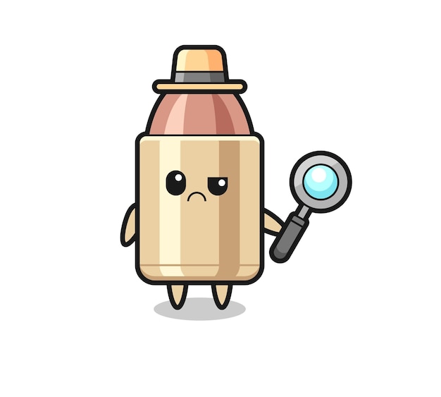 The mascot of cute bullet as a detective