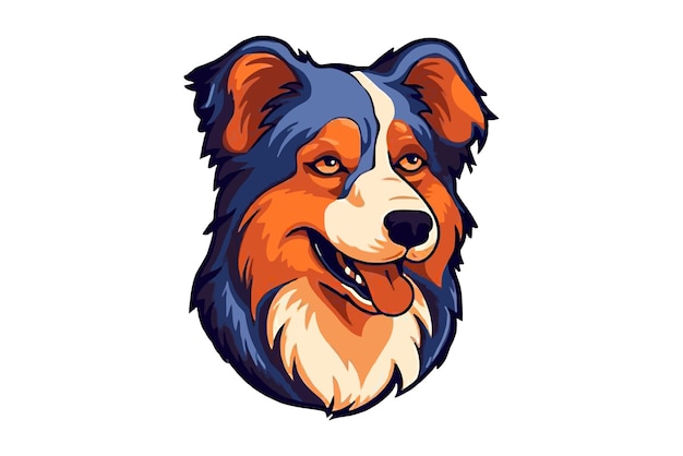 mascot dog face vector illustration