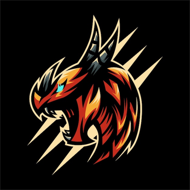 Mascot draak esport illustratie logo