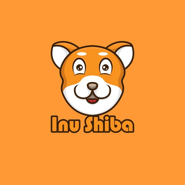 mascot fool shiba inu face cartoon