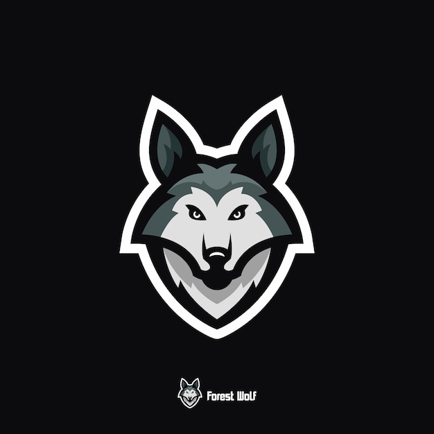 mascot forest wolf logo