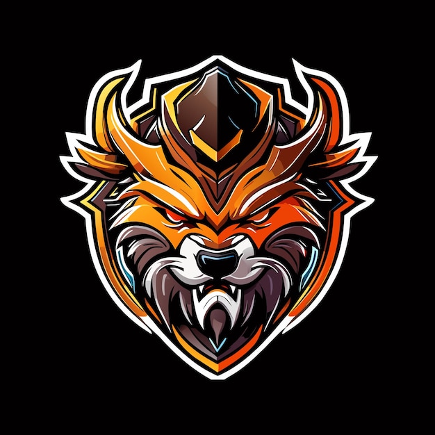 Modello di logo di gioco mascotte per streamer di esport