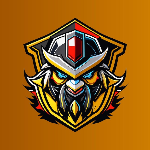 Modello di logo di gioco mascotte per streamer di esport