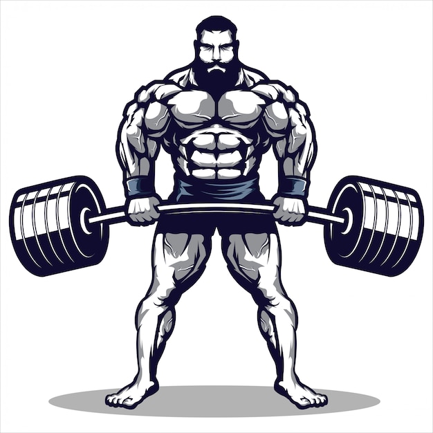 Mascot of a gym man illustration