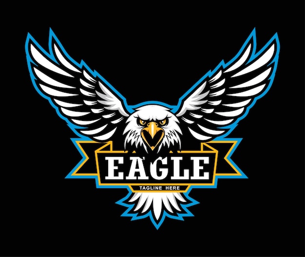 Mascot head of an eagle vector illustration