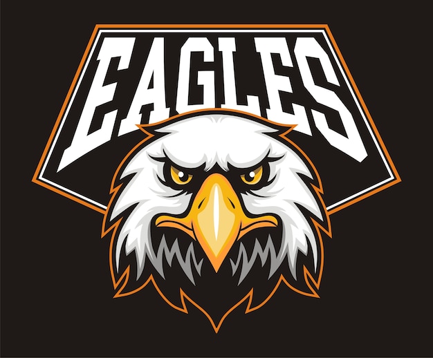 Vector mascot head of an eagle