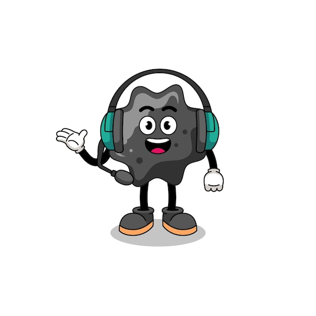 Mascot Illustratie van inkt als klantenservice