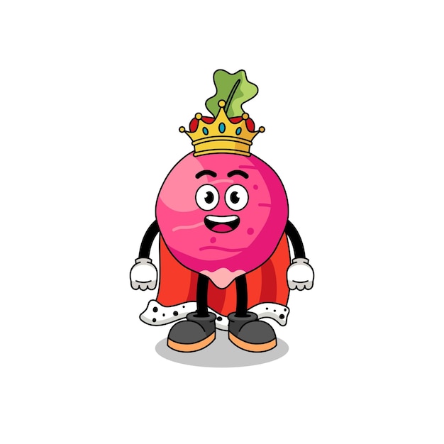 Mascot Illustratie van radijs koning