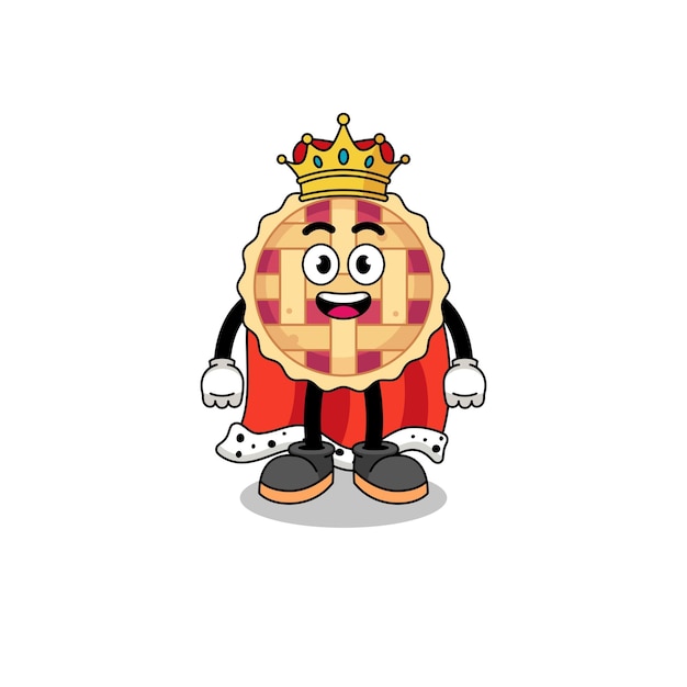 Vector mascot illustration of apple pie king