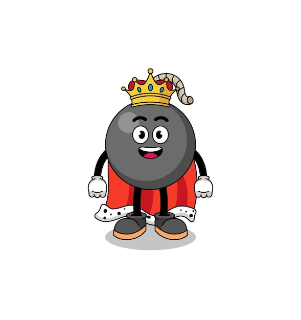 Mascot Illustration of bomb king character design