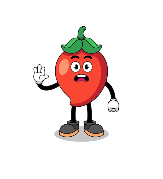 Mascot Illustration of chili pepper chef