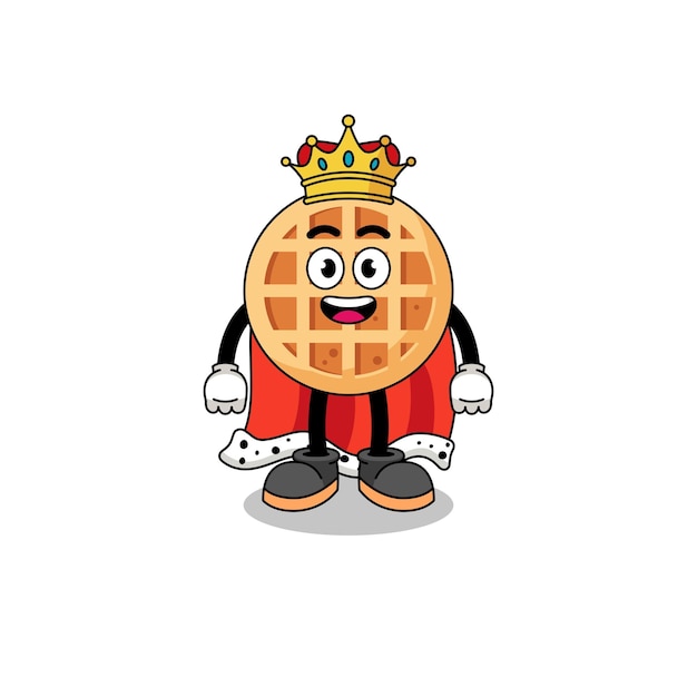 Mascot Illustration of circle waffle king